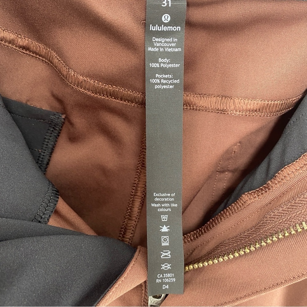 Lululemon ABC Pant Slim Copper Brown Trousers Men's Size 31 - Picture 3 of 3